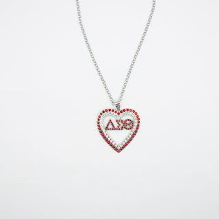 Delta Sigma Theta Heart Necklace & Earring Set