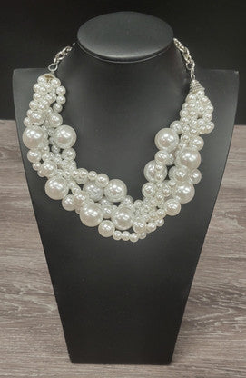 Pearl Necklace Set White Necklaces Diva Starr Default Title  