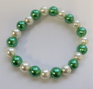 Green & White Pearl Bracelet Bracelets Diva Starr   