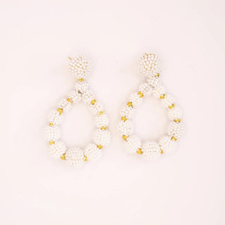 White Seed bead Earrings Earrings Diva Starr   