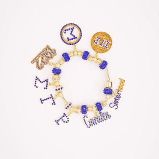 Sigma Gamma Rho Gold & Blue Charm Bracelet Bracelets Sigma Gamma Rho   