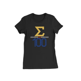 Sigma Gamma Rho 100 Glitter & Bling T-Shirt T-Shirts Sigma Gamma Rho   