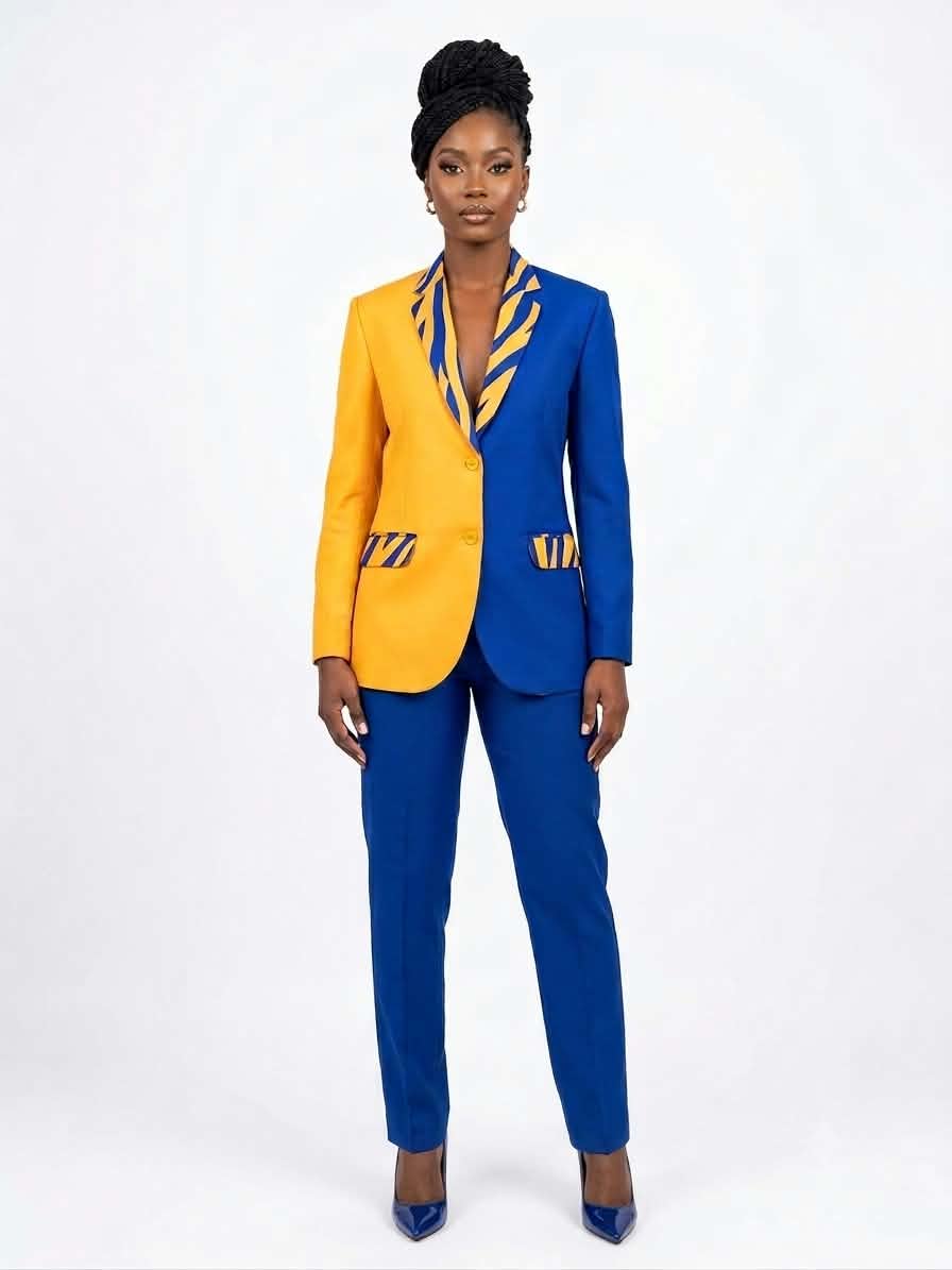 Diva Stripe Color Block Blazer Pre-Order (Ships 11-23-26)