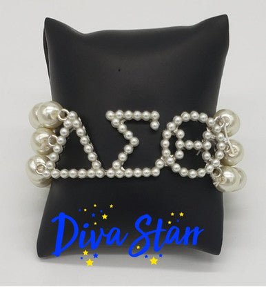 3 Letter Delta Sigma Theta Bracelet - Diva Starr Boutique