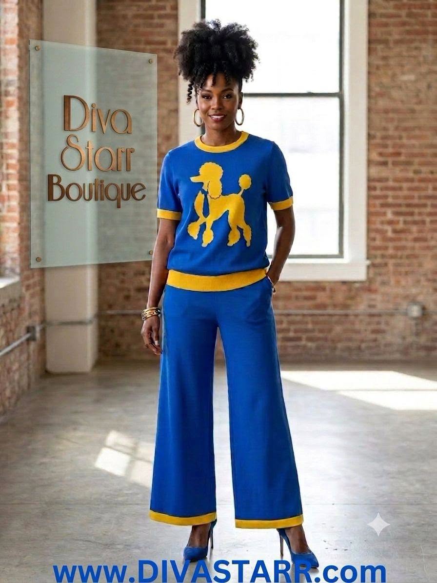 Blue Poodle PantSuit Pre-Order (Ships 10-3-26)