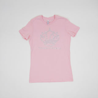 Light Pink TLOD Crown Bling T-Shirt T-Shirts Top Ladies Of Distinction   