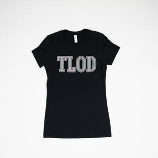 Black TLOD Pearl Bling T-Shirt T-Shirts Top Ladies Of Distinction   