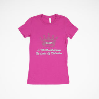 Crown #WeWearTheCrownTee Pink T-Shirts Top Ladies Of Distinction   