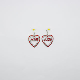 Delta Sigma Theta Heart Earrings