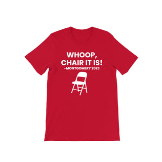 Whoop, Chair It Is Tee Red & White T-Shirts Diva Starr   