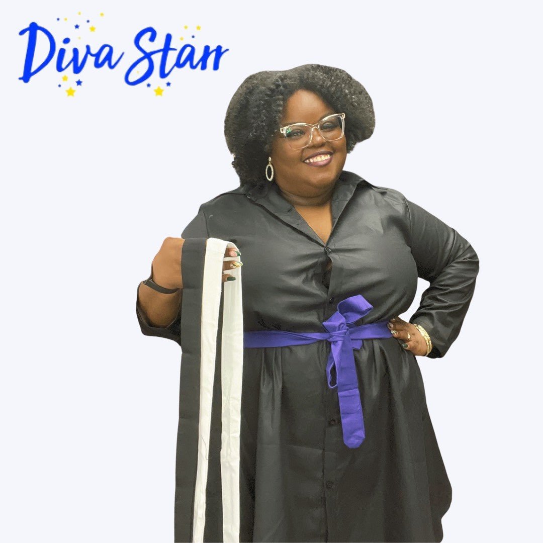 Black Hi - Lo 3 Belt Option Dress - Diva Starr Boutique