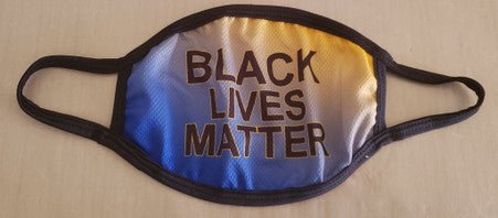 Black Lives Matter Blue & Gold Faded Mask - Diva Starr Boutique