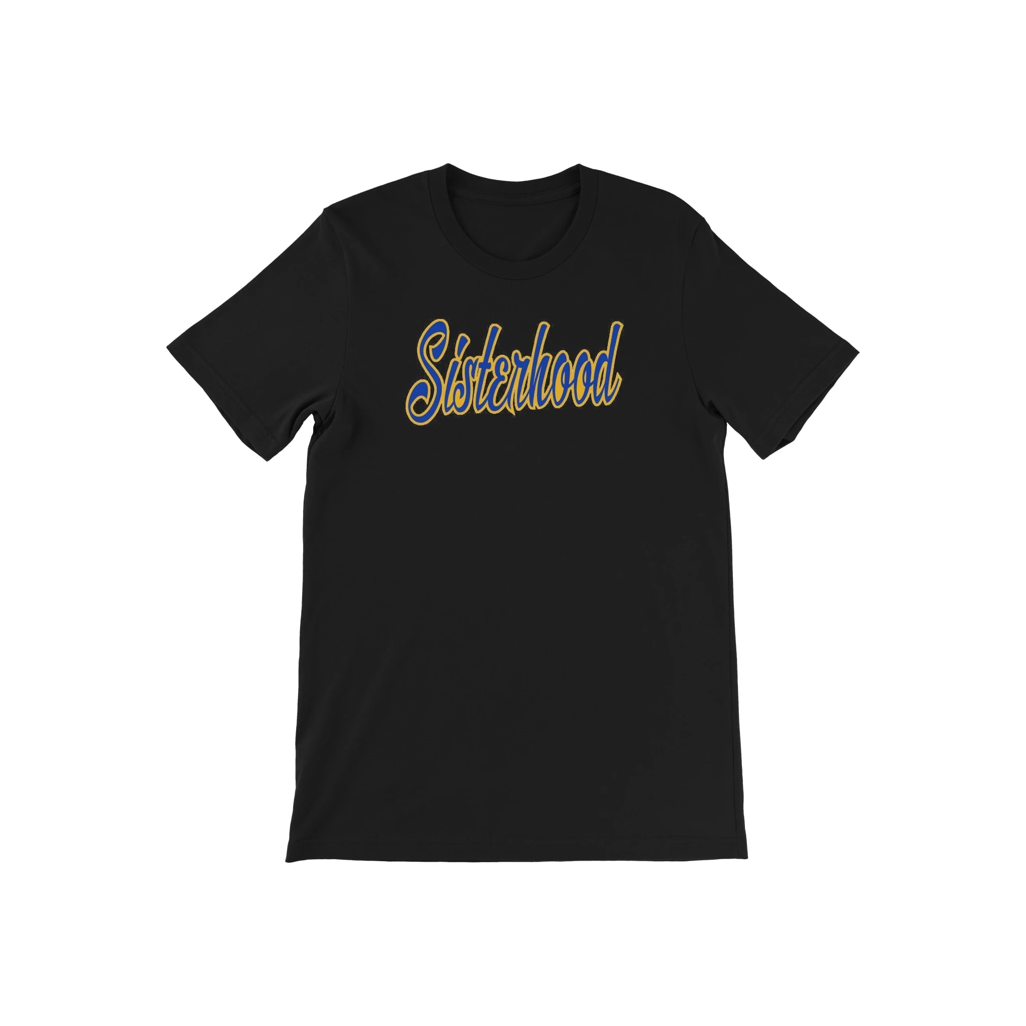 Blue & Gold Sisterhood Tee Black Unisex - Diva Starr Boutique