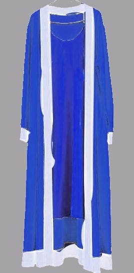 Blue & White Duster & Dress Set - Diva Starr Boutique