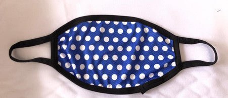 Blue & White Polka Dot Mask - Diva Starr Boutique