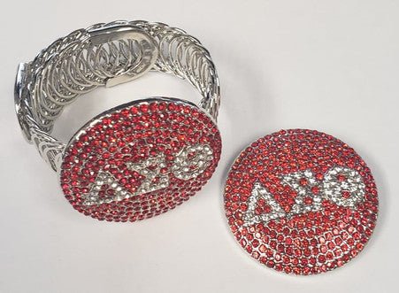 Delta Sigma Theta Bling Bling Pin & Bracelet Bundle - Diva Starr Boutique