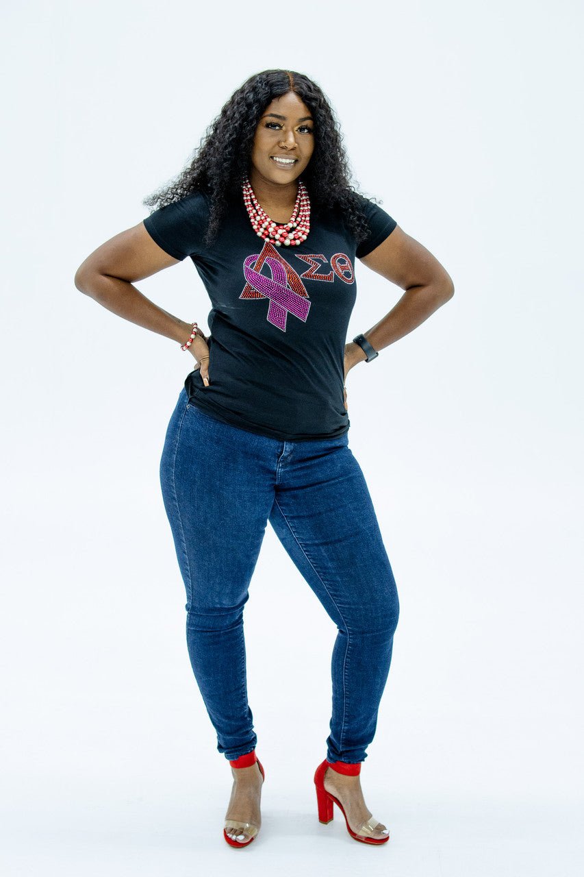 Delta Sigma Theta Breast Cancer T - Shirt - Diva Starr Boutique