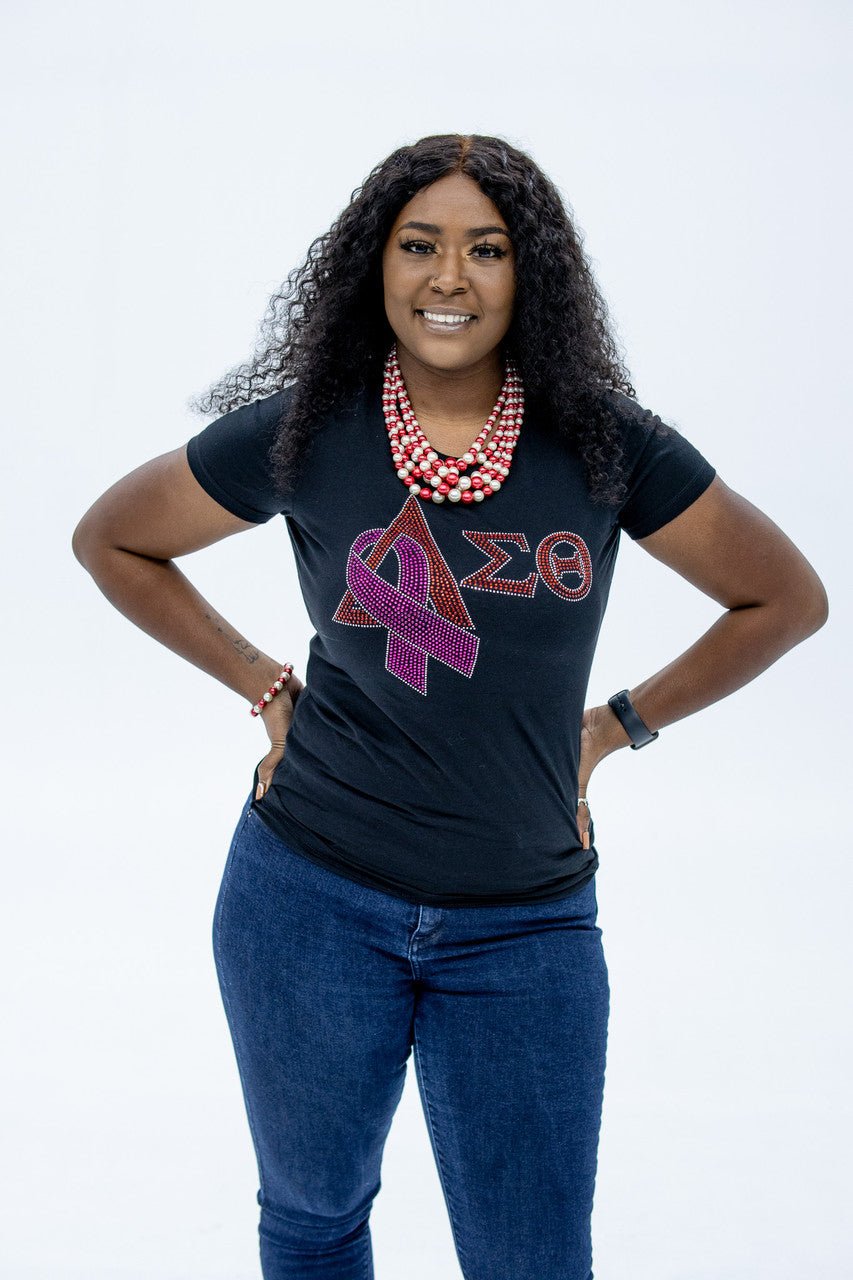 Delta Sigma Theta Breast Cancer T - Shirt - Diva Starr Boutique