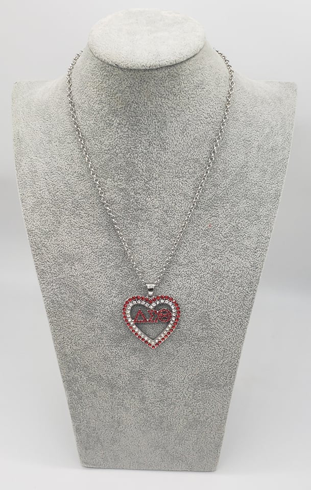 Delta Sigma Theta Heart Necklace - Diva Starr Boutique