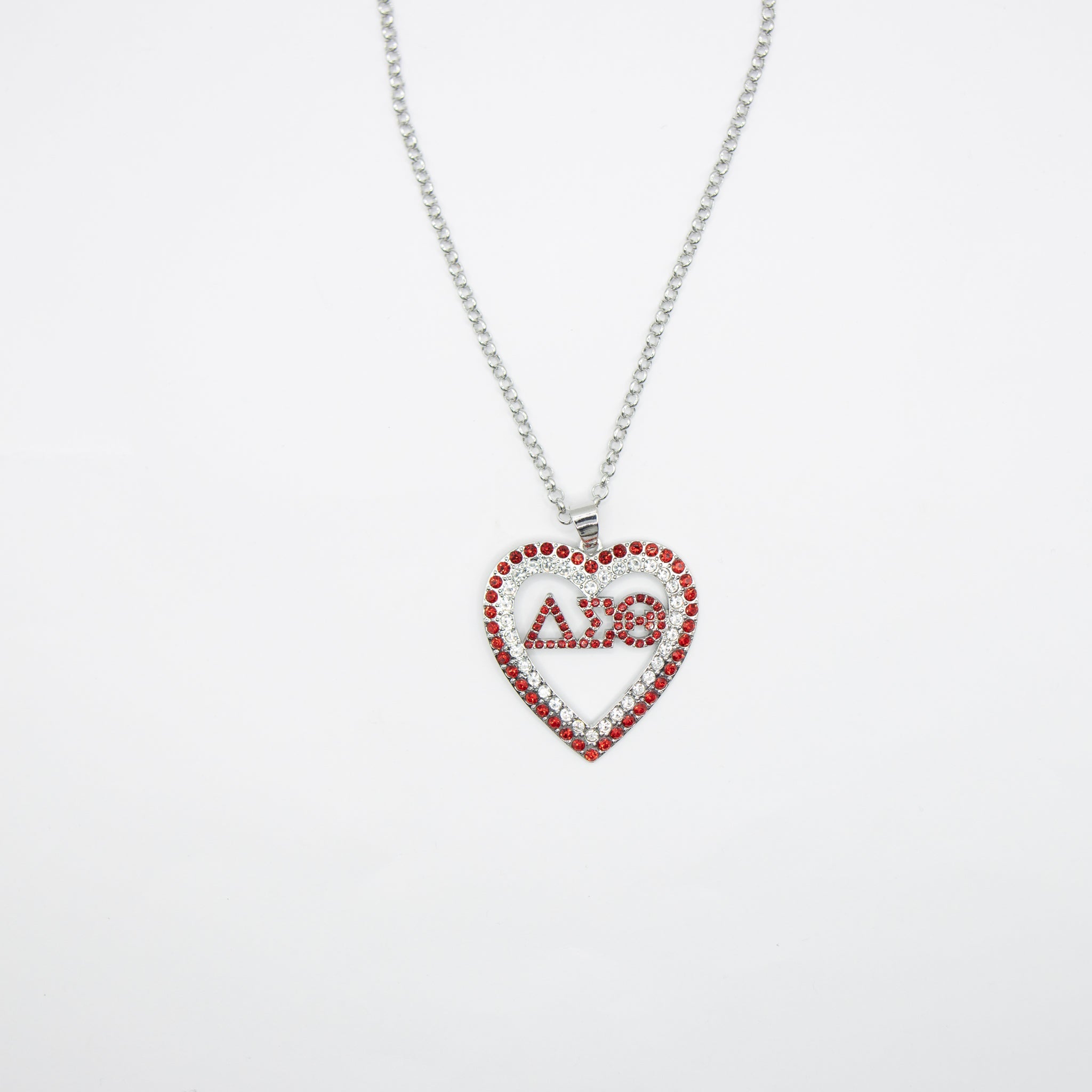 Delta Sigma Theta Heart Necklace & Earring Set - Diva Starr Boutique