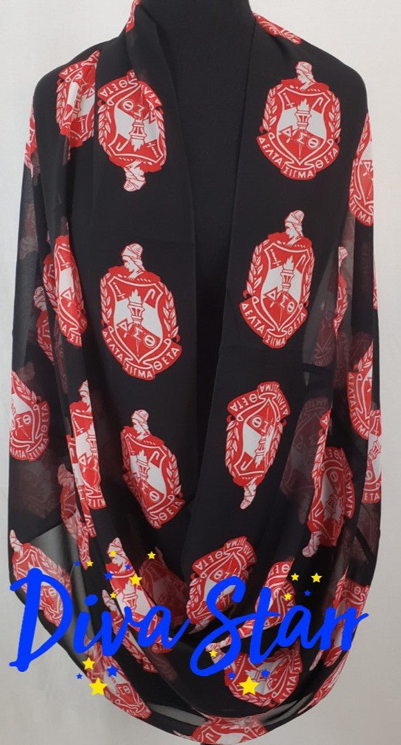 Delta Sigma Theta Infinity Scarf - Diva Starr Boutique