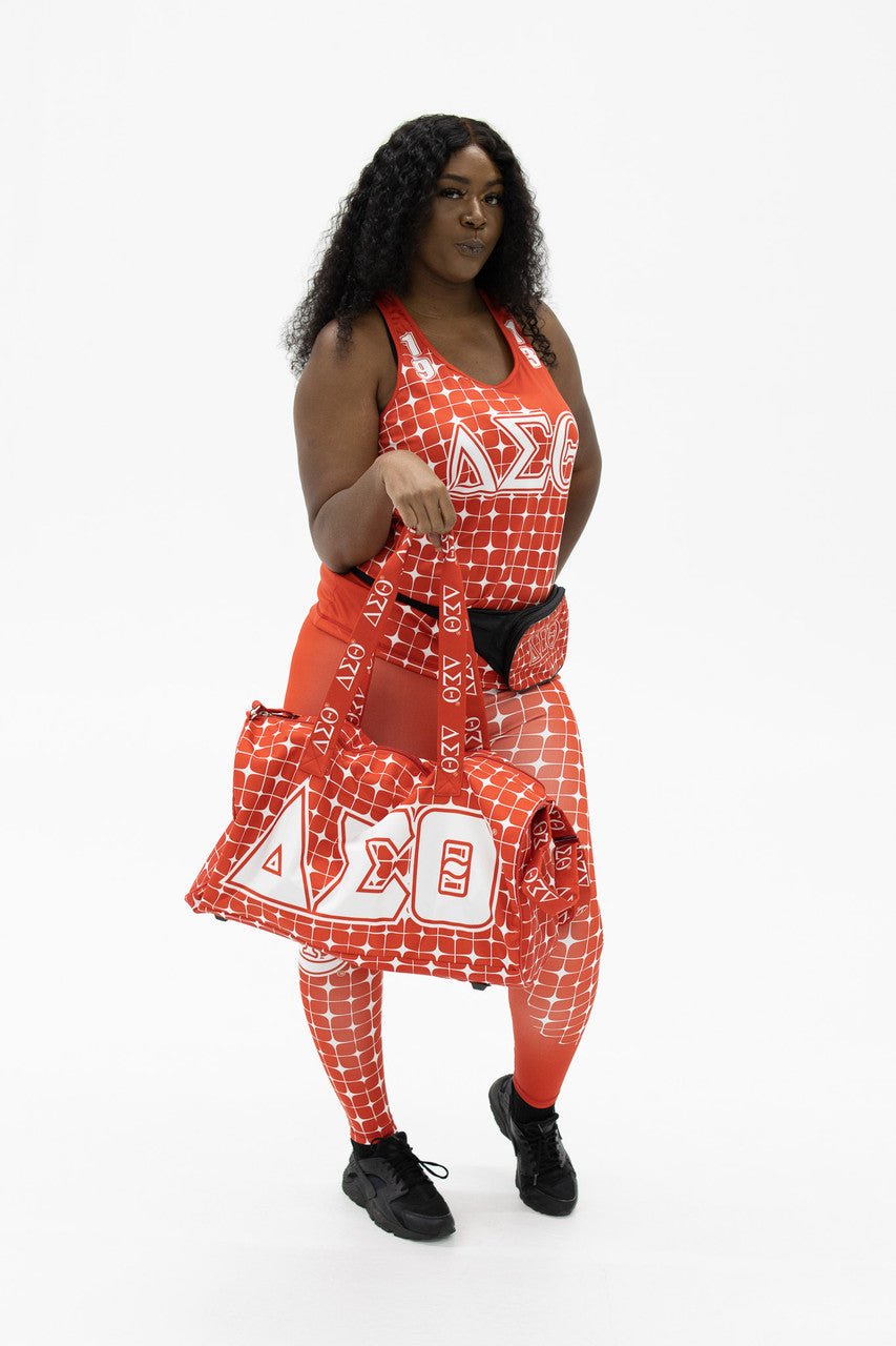 Delta Sigma Theta Red & White Duffle Bag - Diva Starr Boutique
