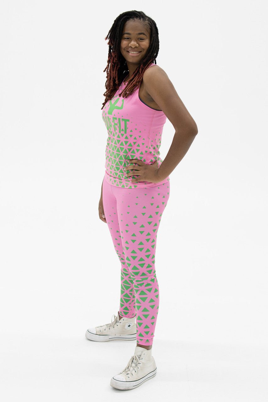 Diva Fit Set Pink & Green Set - Diva Starr Boutique