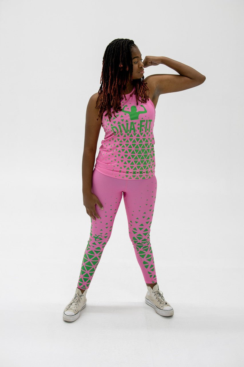 Diva Fit Set Pink & Green Set - Diva Starr Boutique