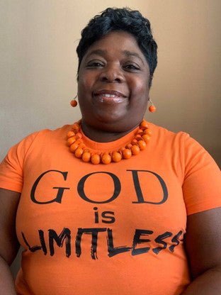 God Is Limitless Orange T - Shirt - Diva Starr Boutique