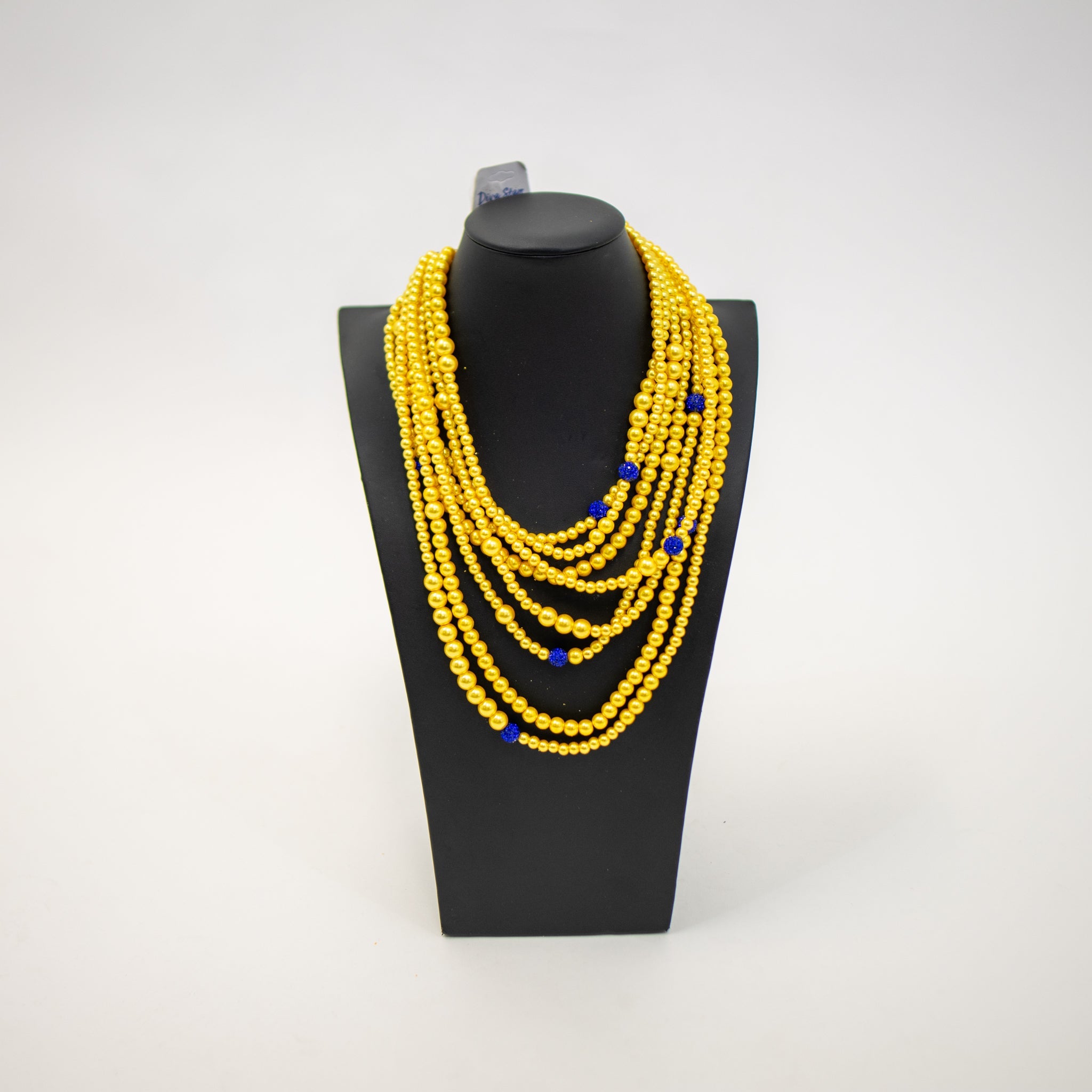Gold & Blue Bling Necklace Set - Diva Starr Boutique