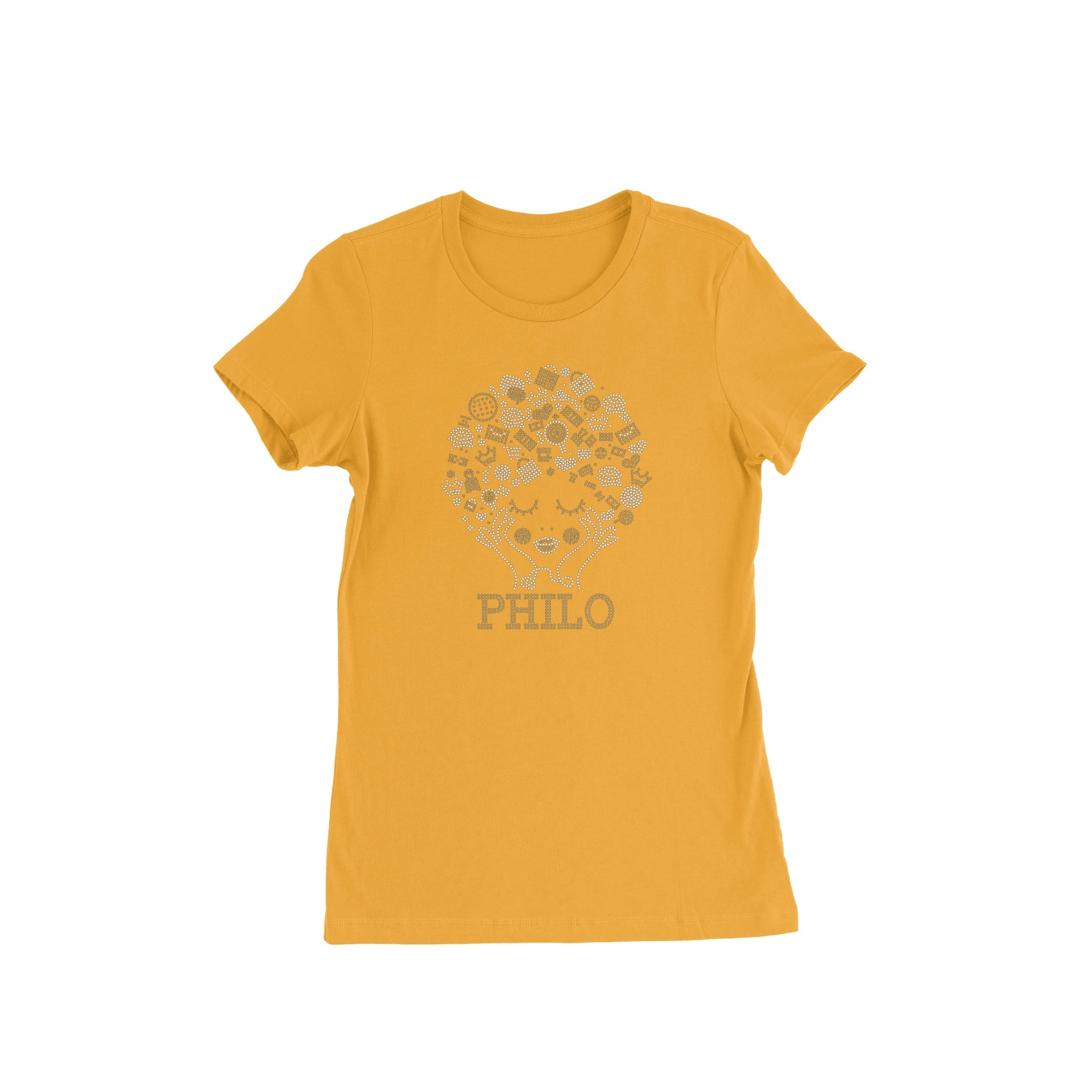 Gold Philo Afro T - Shirt - Diva Starr Boutique