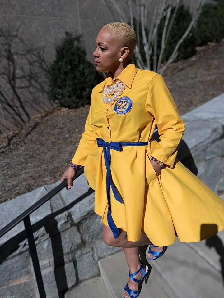 Gold Sigma Gamma Rho Hi - Lo Top - Diva Starr Boutique