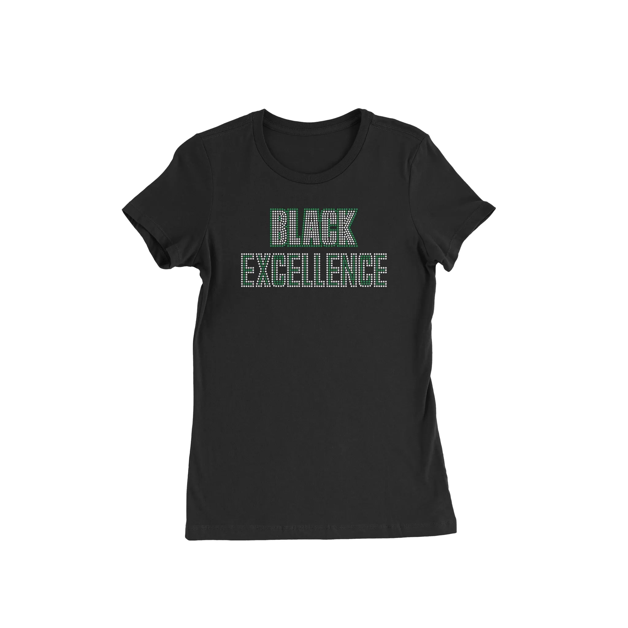 Green & Silver Black Excellence T - Shirt - Diva Starr Boutique