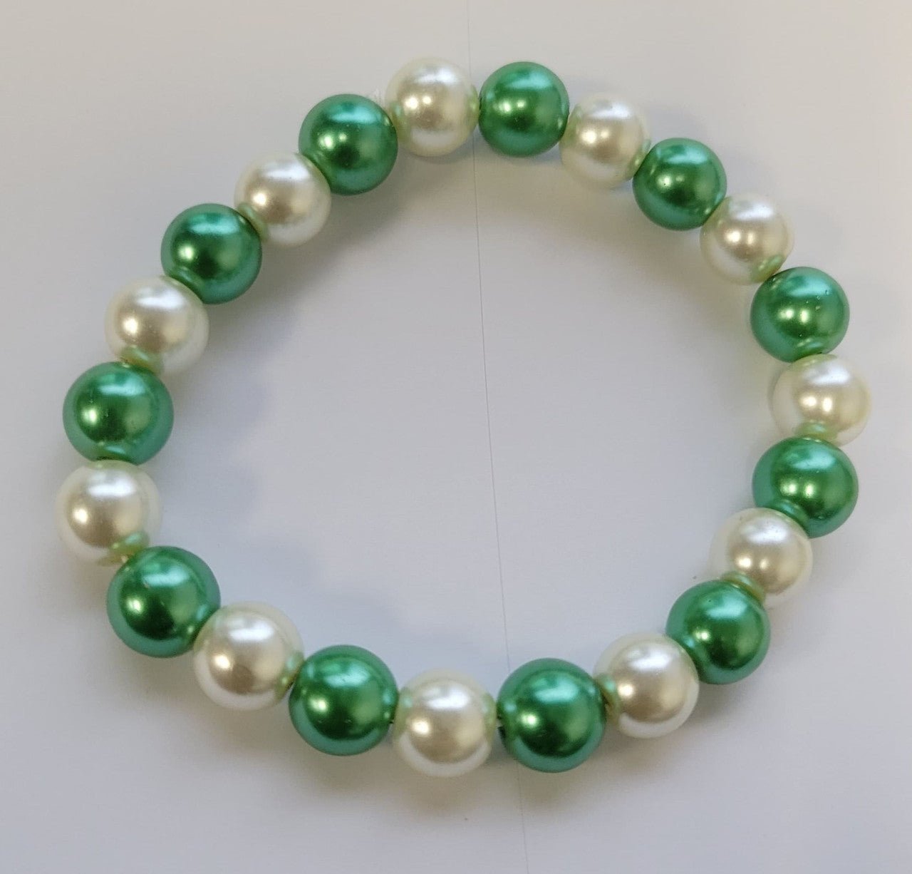 Green & White Pearl Bracelet - Diva Starr Boutique