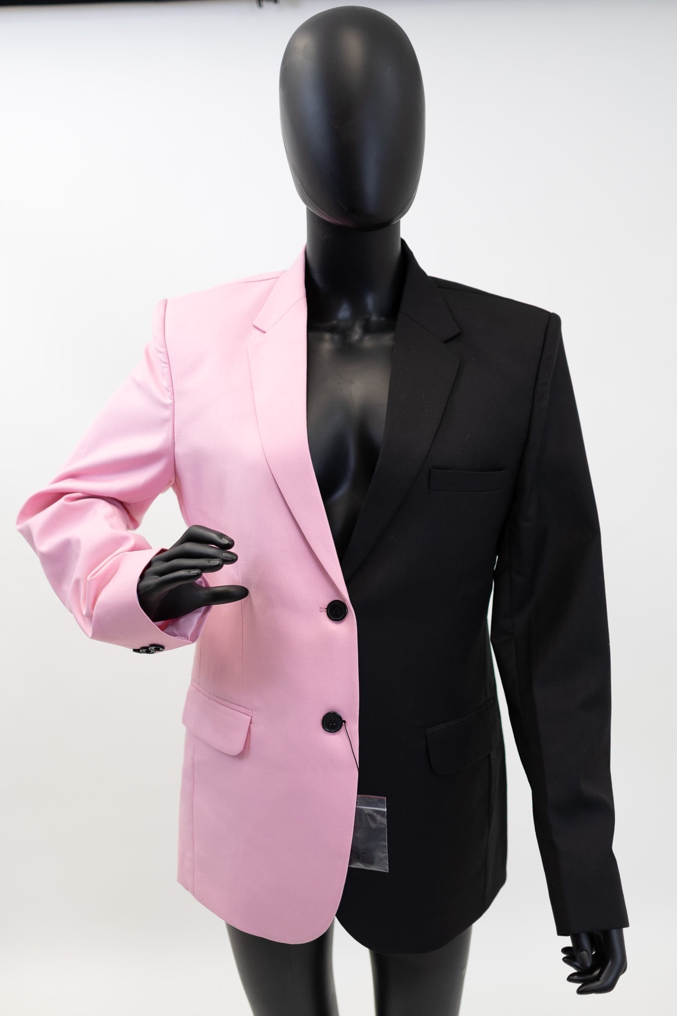 Pink & Black Color Block Blazer Pre - Order (Ship July 25, 2025) - Diva Starr Boutique