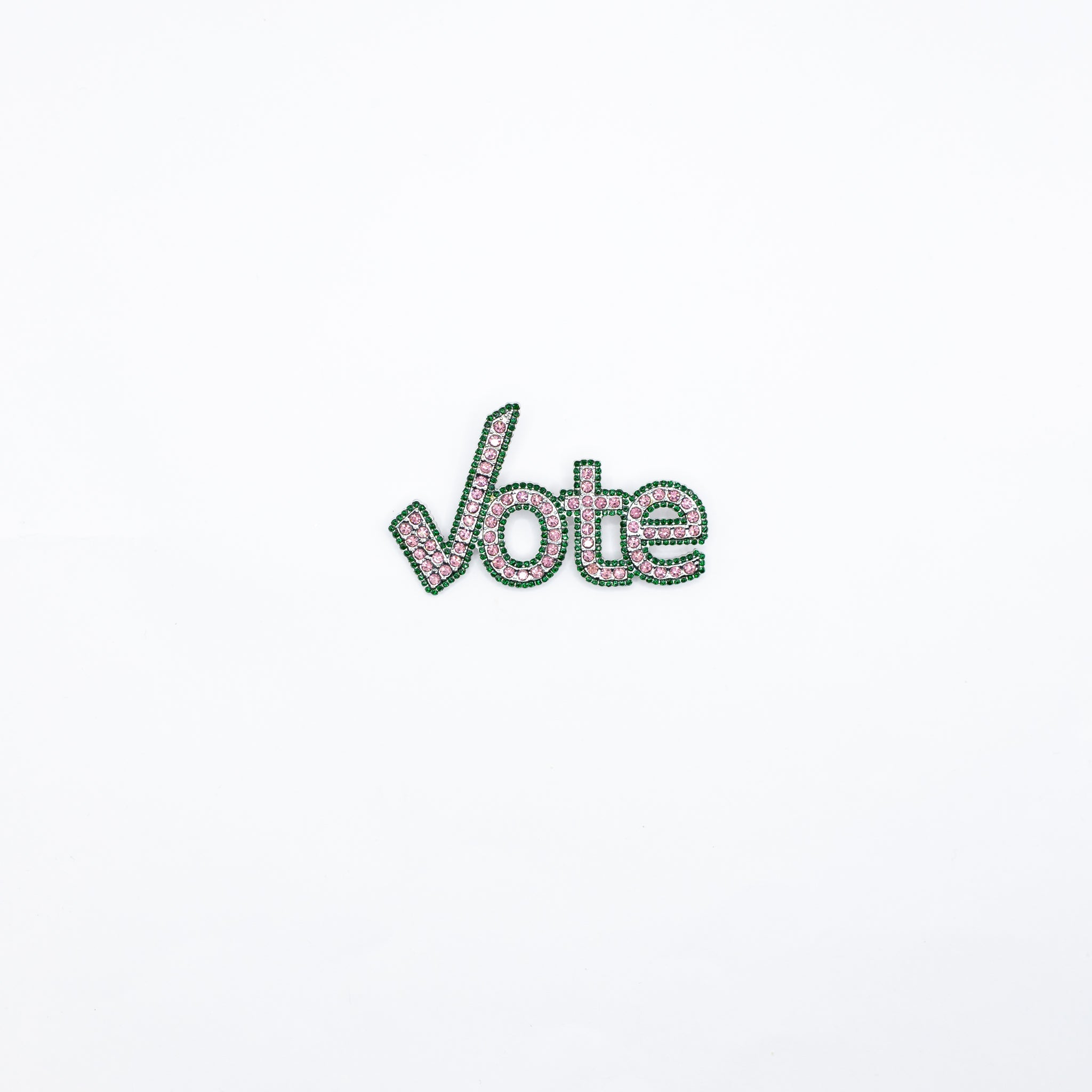 Pink & Green Vote Pin - Diva Starr Boutique