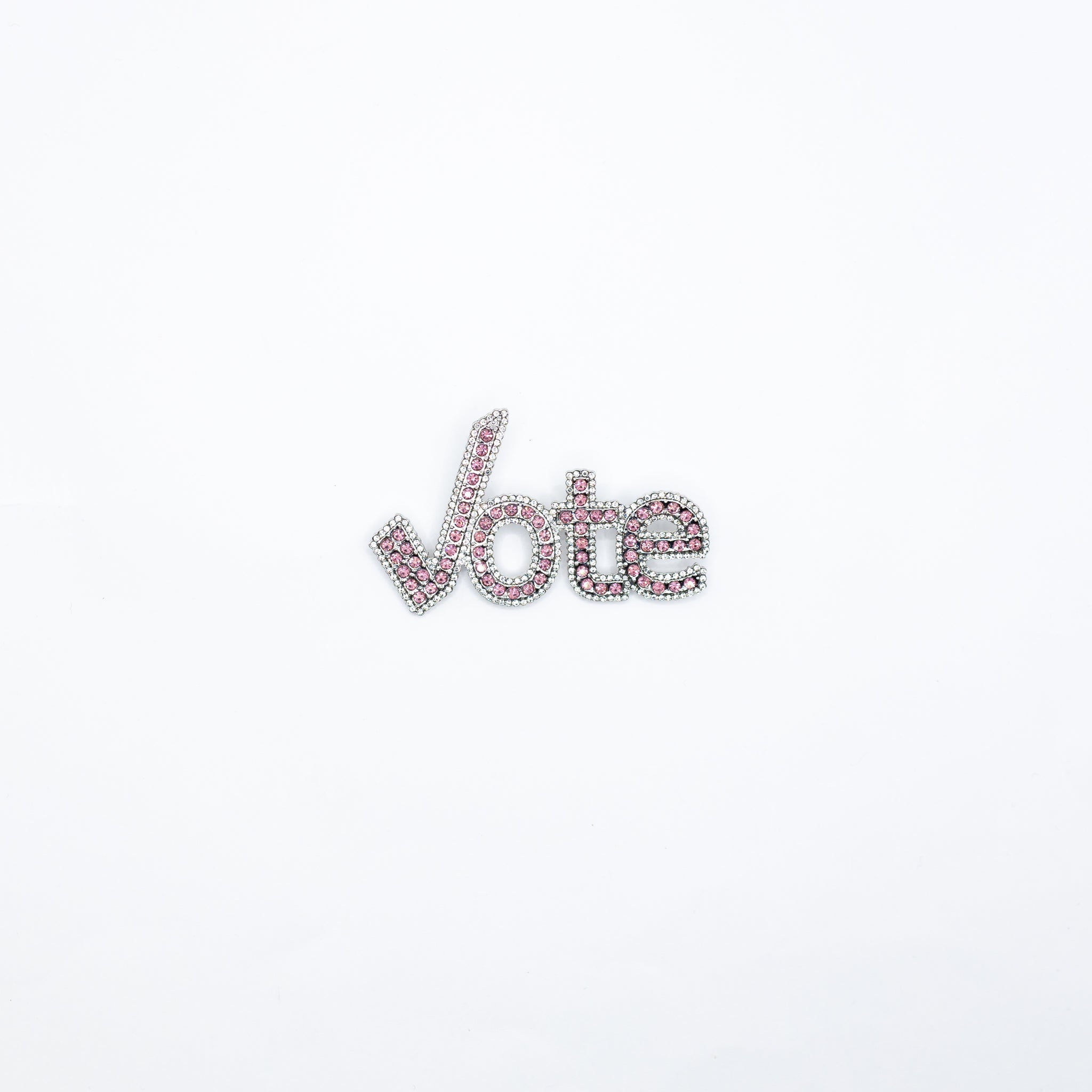 Pink & Silver Vote Pin - Diva Starr Boutique