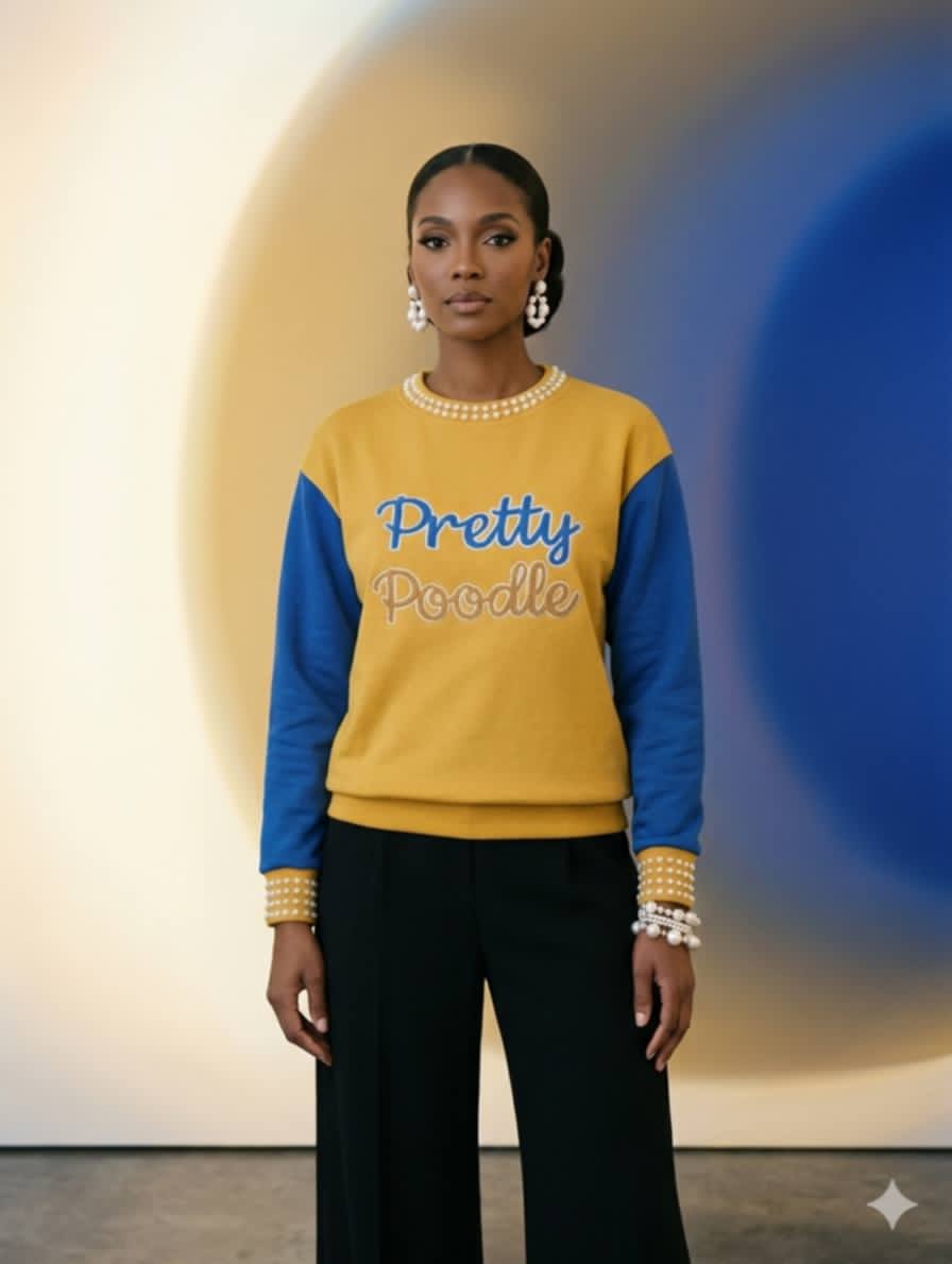 Pretty Poodle Sweatshirt - Diva Starr Boutique