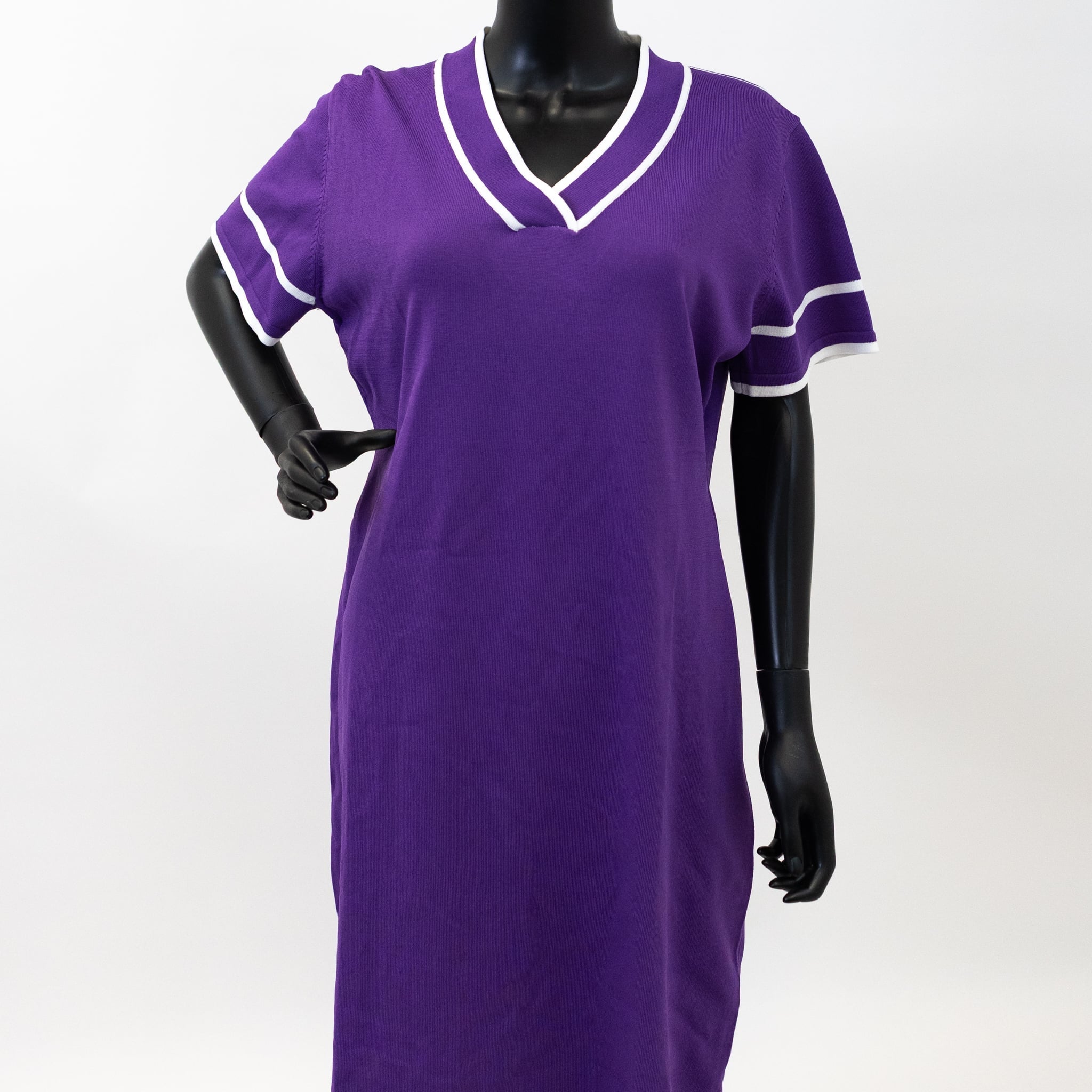 Purple & White Dress - Diva Starr Boutique