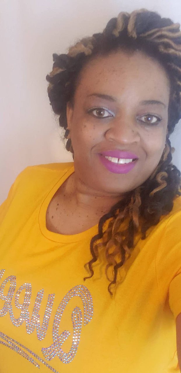 Queen Blue Bling Gold AB Stones T - Shirt - Diva Starr Boutique