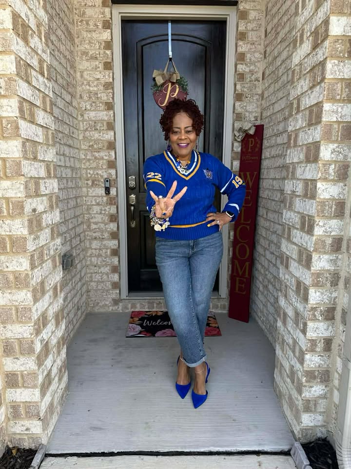 SGR Blue V - Neck Cardigan Pre - Order (Ship February 15, 2026) - Diva Starr Boutique