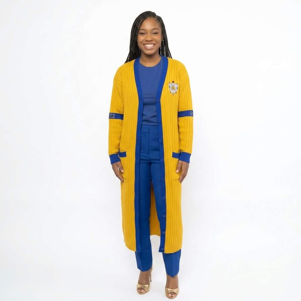 SGR Gold Long Cardigan - Diva Starr Boutique