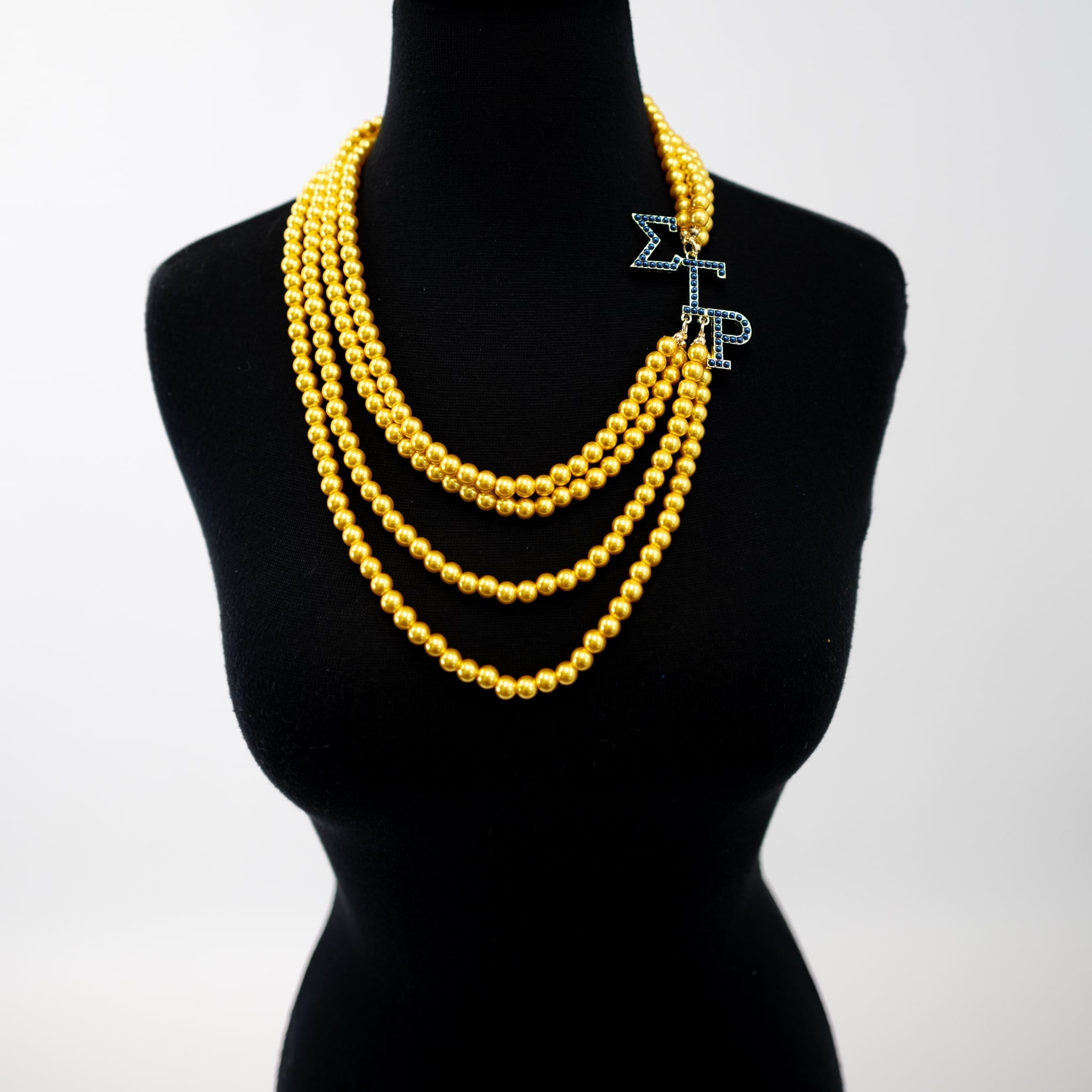 SGR Gold Pearl with Blue Pearl Necklace - Diva Starr Boutique