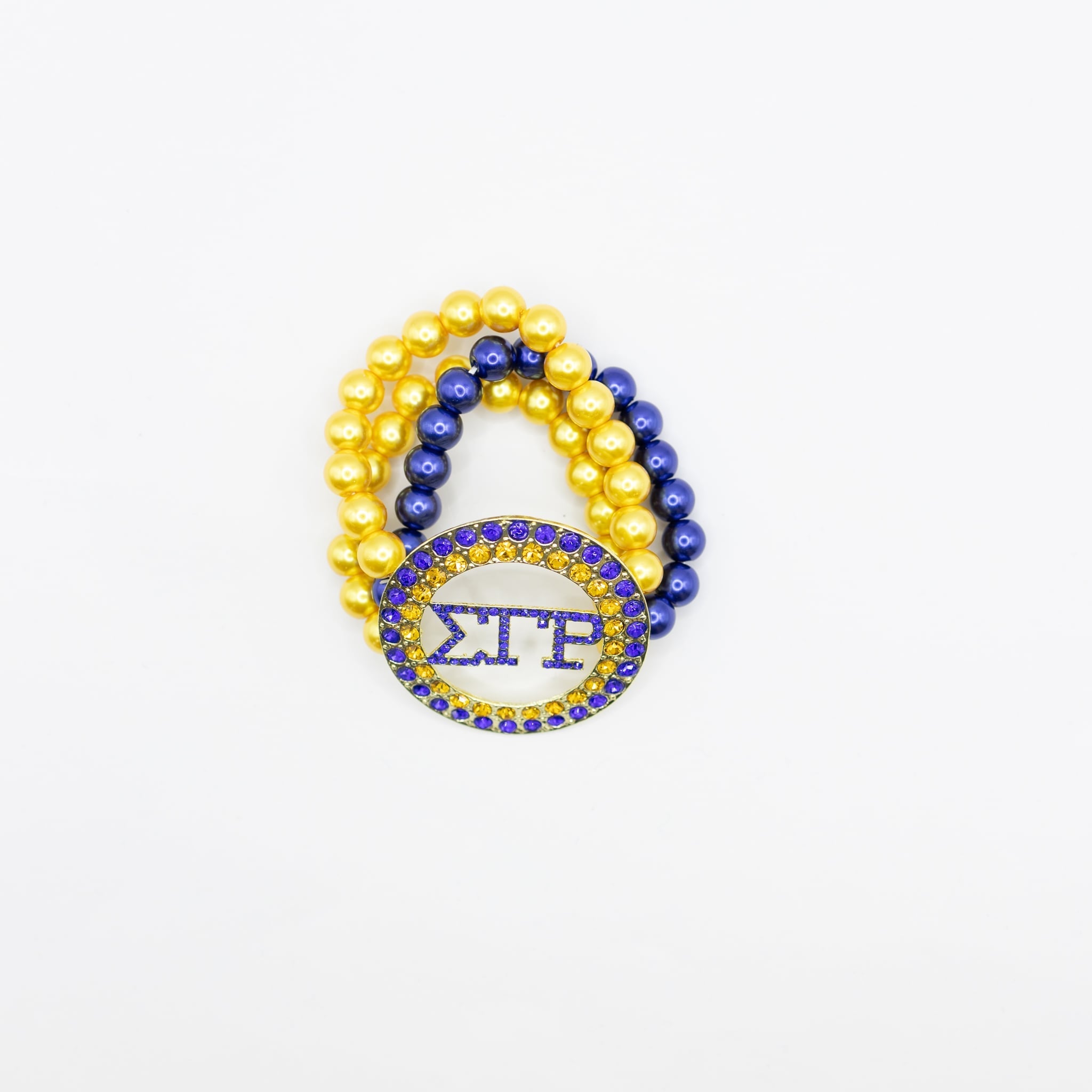 SGR SGR Blue & Gold Pearl & Bling Bracelet - Diva Starr Boutique
