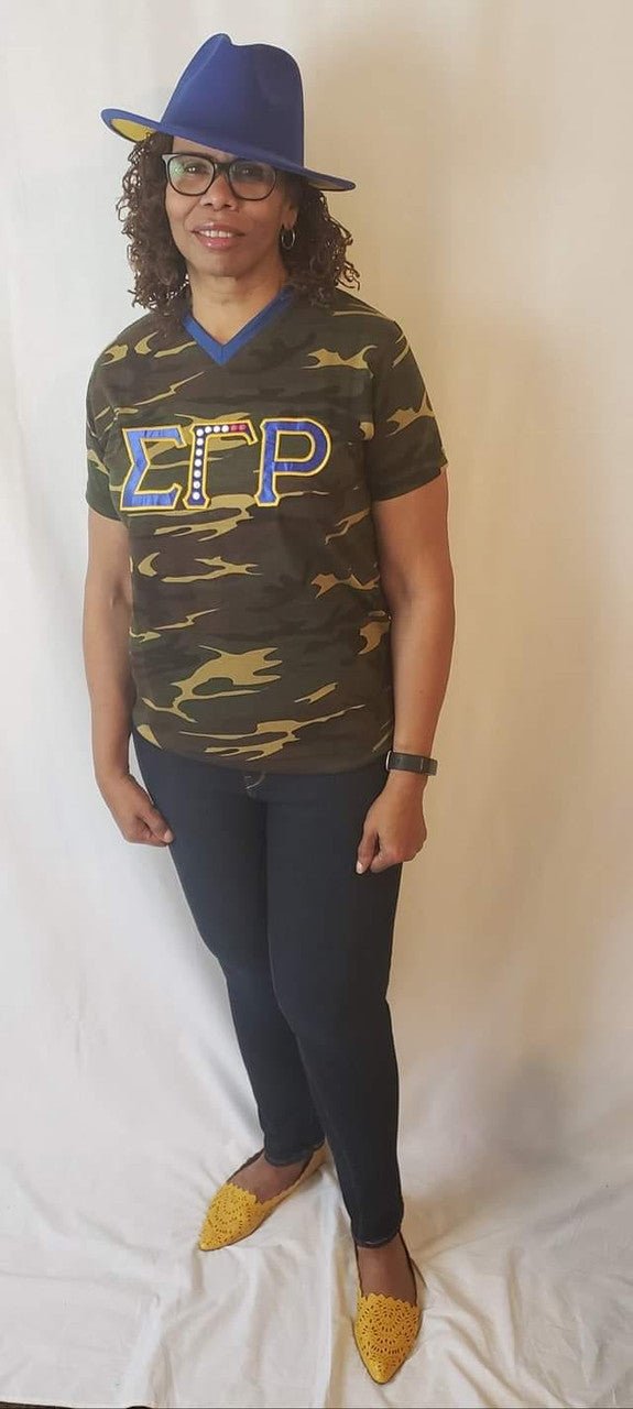 Sigma Gamma Rho Army Print Top - Diva Starr Boutique