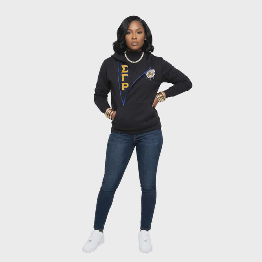 Sigma Gamma Rho Black Hoodie Pre - Order (Ships July 7, 2026) - Diva Starr Boutique