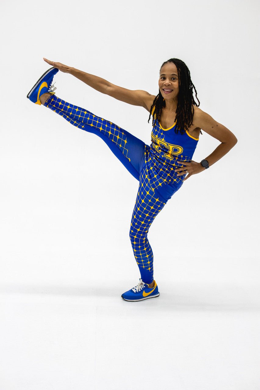 Sigma Gamma Rho Blue & Gold Workout Set - Diva Starr Boutique