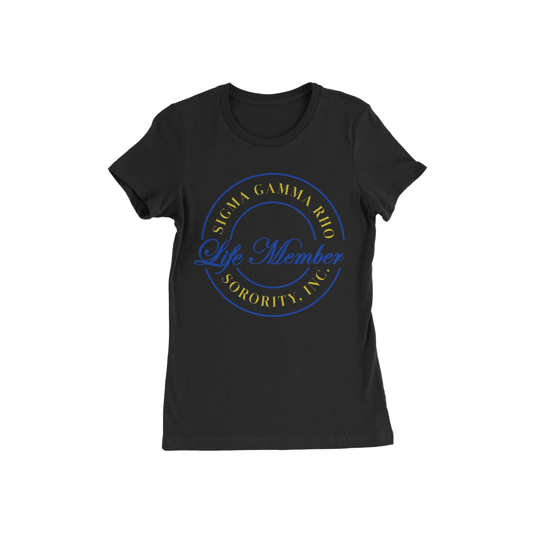 Sigma Gamma Rho Blue & Metallic Gold Life Member T - Shirt - Diva Starr Boutique