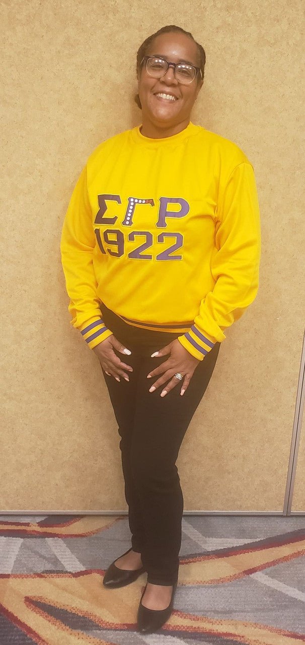 Sigma Gamma Rho Gold 1922 Pearl Ruby Sweatshirt - Diva Starr Boutique