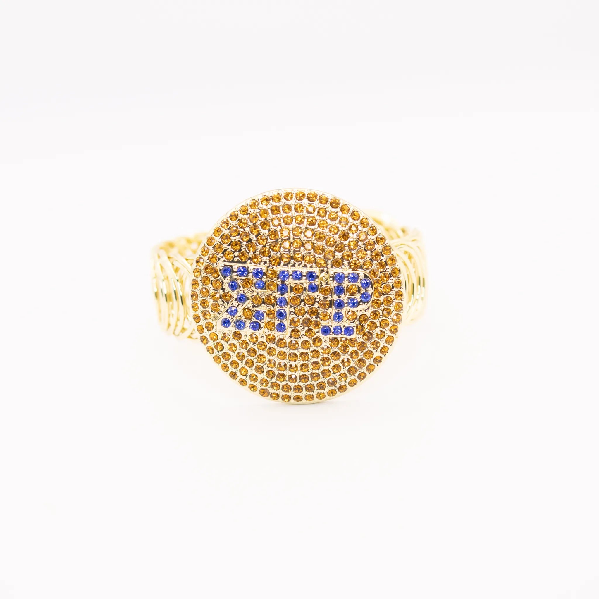Sigma Gamma Rho Gold Circle Rhinestone Bracelet - Diva Starr Boutique